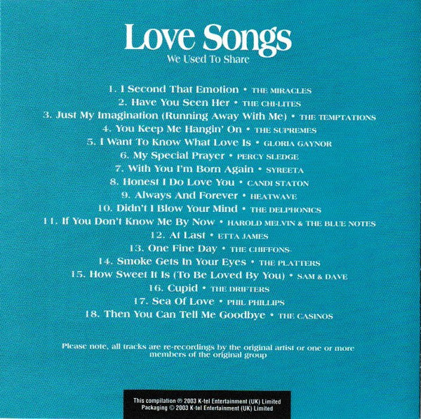 Various : Love Songs We Used To Share (CD, Comp)