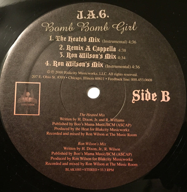 J.A.G. (2) : Bomb Bomb Girl (12", Single)