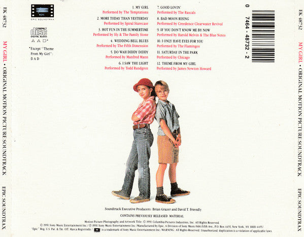 Various : My Girl (Original Motion Picture Soundtrack) (CD, Comp)