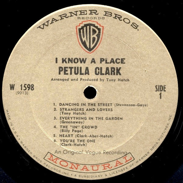 Petula Clark : I Know A Place (LP, Album, Mono)