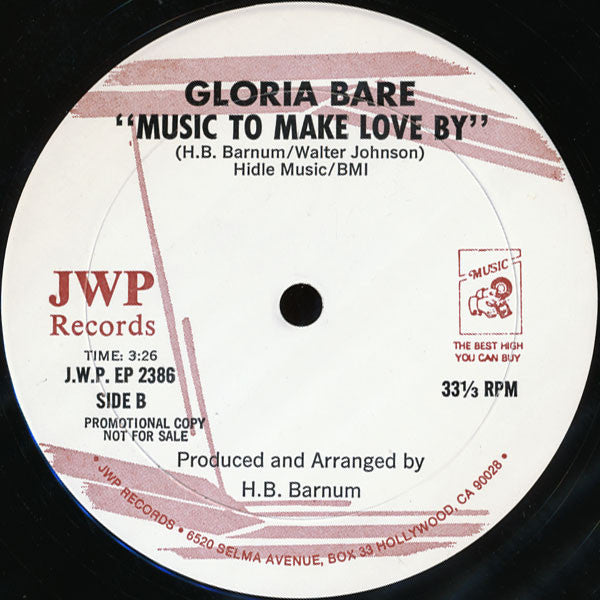 Gloria Bare : From The Heart (12", Promo)