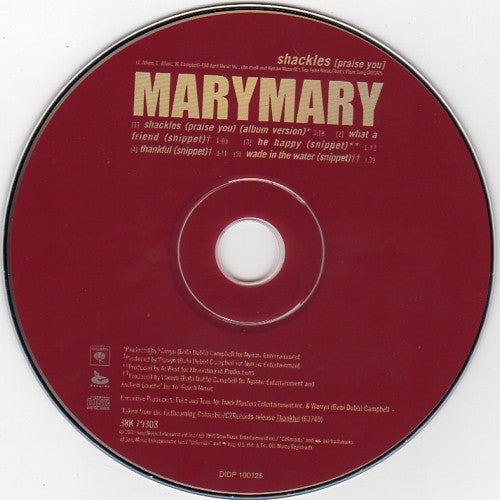 Mary Mary : Shackles (Praise You) (CD, Single)