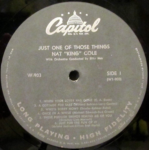 Nat King Cole : Just One Of Those Things (LP, Album, Mono, Gre)