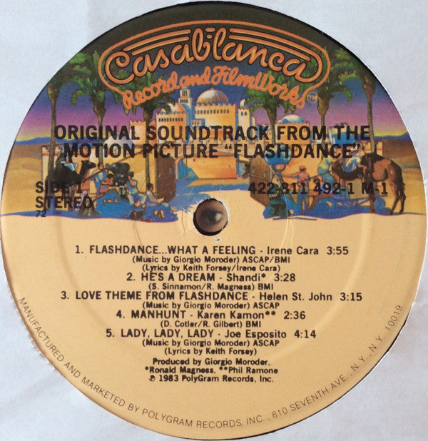 Various : Flashdance (Original Soundtrack From The Motion Picture) (LP, Album, 72,)