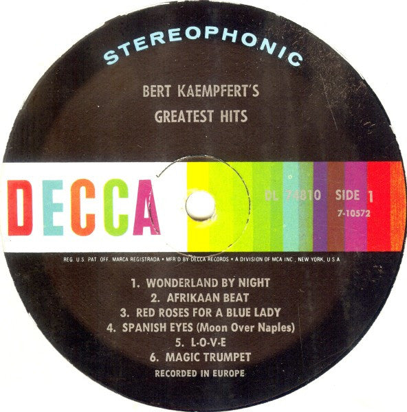 Bert Kaempfert & His Orchestra : Bert Kaempfert's Greatest Hits (LP, Comp)