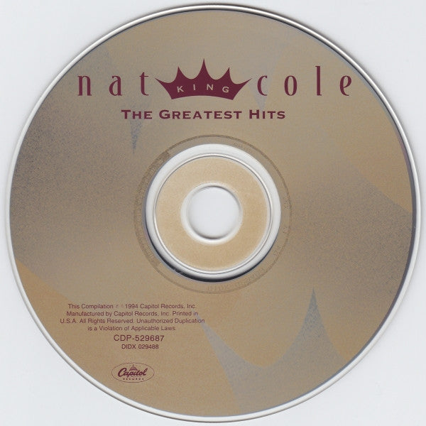 Nat King Cole : The Greatest Hits (CD, Comp, Club, RE)