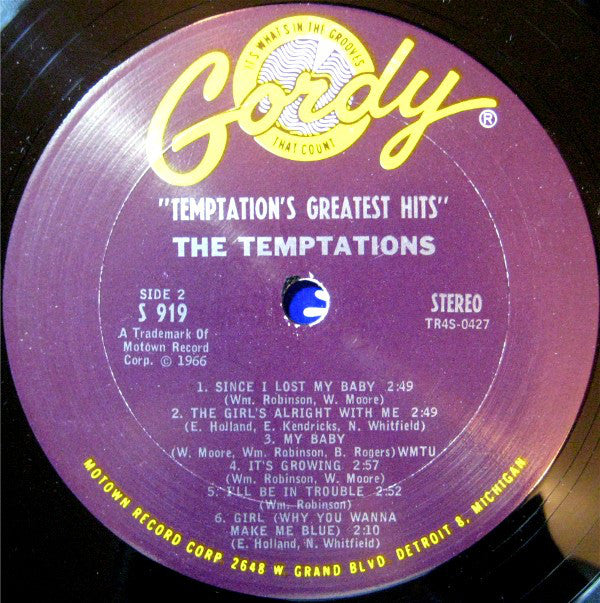 The Temptations : Greatest Hits (LP, Comp)