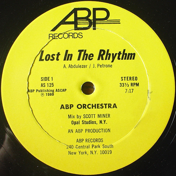 ABP Orchestra : Lost In The Rhythm (12")