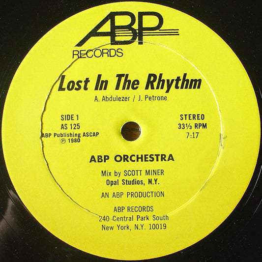 ABP Orchestra : Lost In The Rhythm (12")