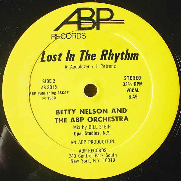 ABP Orchestra : Lost In The Rhythm (12")