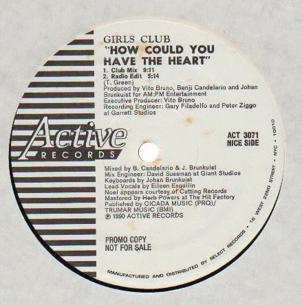 The Girls Club : Nasty Girls (12", Promo)