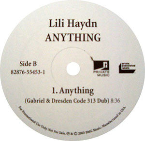 Lili Haydn : Anything (12", Promo)