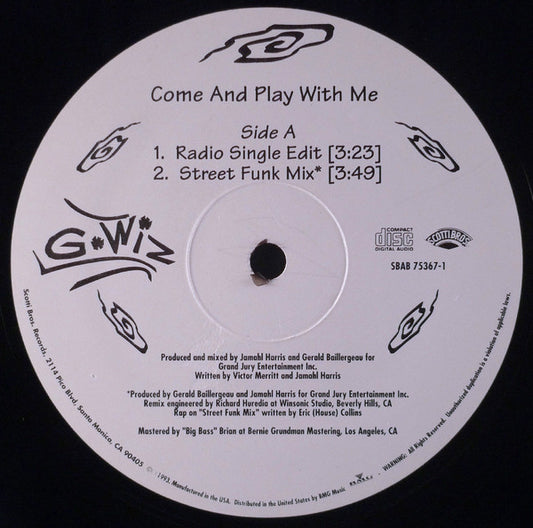 G-Wiz (3) : Come And Play With Me (12")
