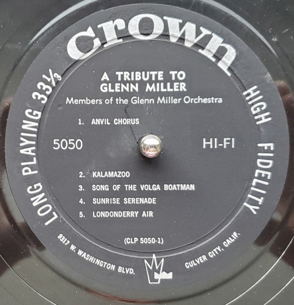 Members Of The Glenn Miller Orchestra : A Tribute To Glenn Miller (LP, Album)