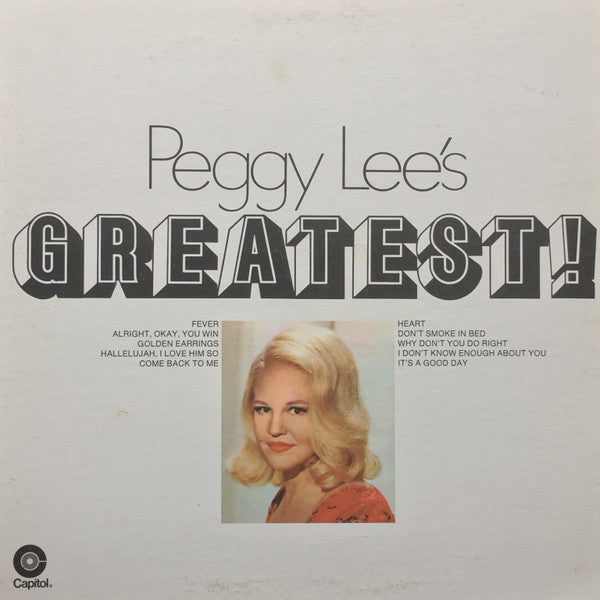 Peggy Lee : Peggy Lee's Greatest! (LP, Comp, RE, Win)