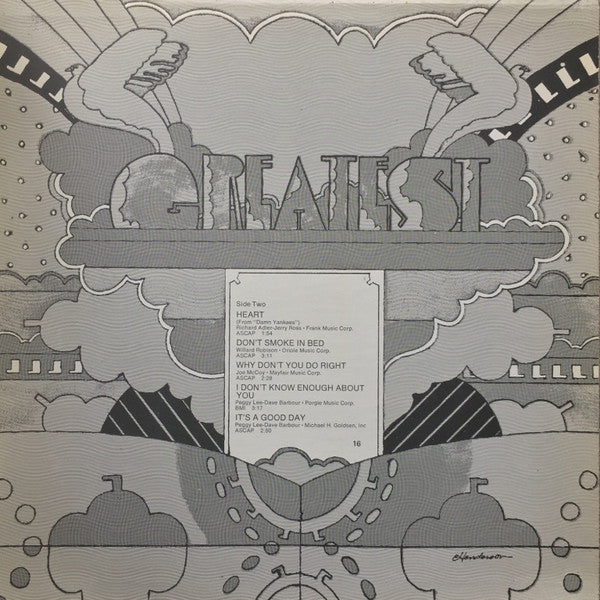 Peggy Lee : Peggy Lee's Greatest! (LP, Comp, RE, Win)