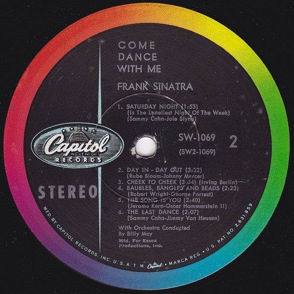 Frank Sinatra With Billy May And His Orchestra : Come Dance With Me! (LP, Album, RP, Scr)