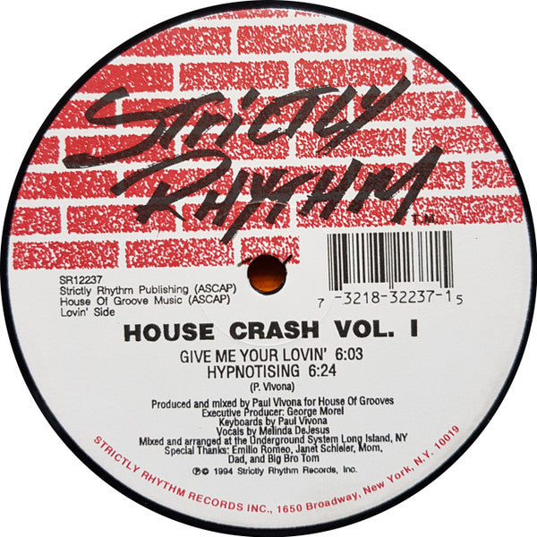 Paul Vivona : House Crash Vol. 1 (12")