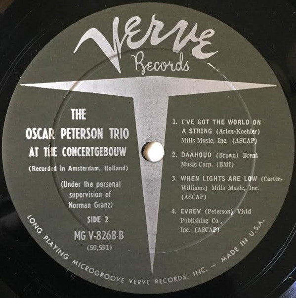 The Oscar Peterson Trio : At The Concertgebouw (LP, Mono)