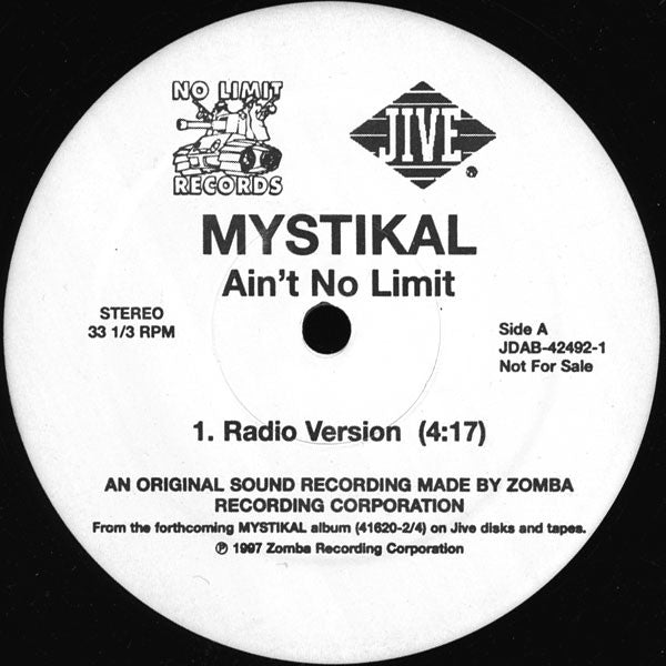 Mystikal : Ain't No Limit (12", Promo)