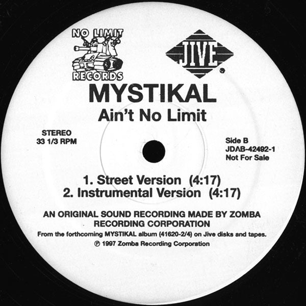 Mystikal : Ain't No Limit (12", Promo)