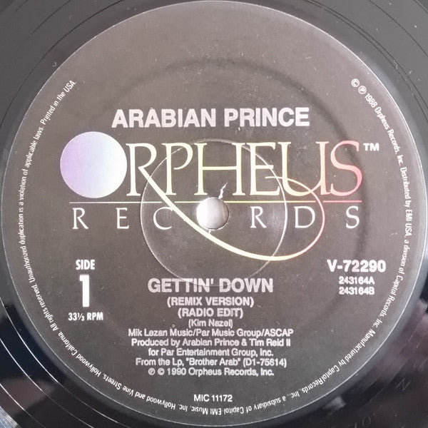 The Arabian Prince : Gettin' Down / Dope Thang (12")