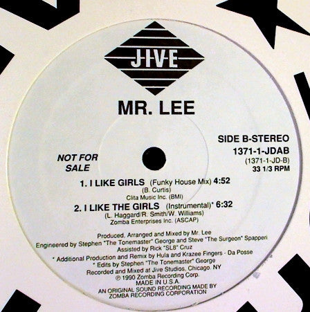 Mr. Lee : I Like The Girls (12", Promo)