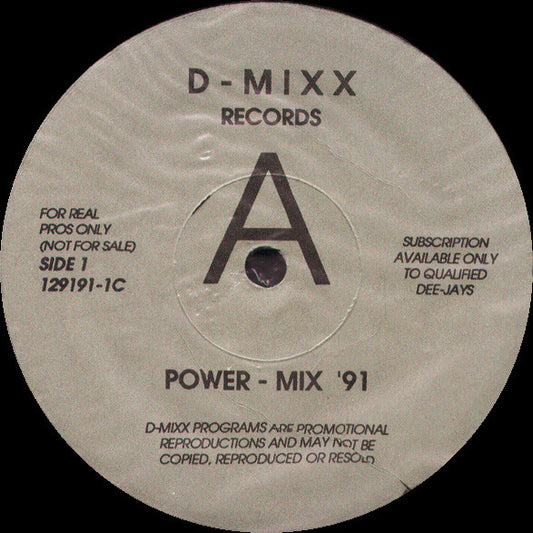 Various : Power Mix '91 - The Flip Side Medley (12", Mixed, Unofficial)