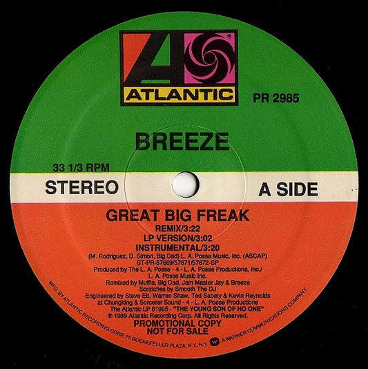 Breeze (2) : Great Big Freak (12", Promo)