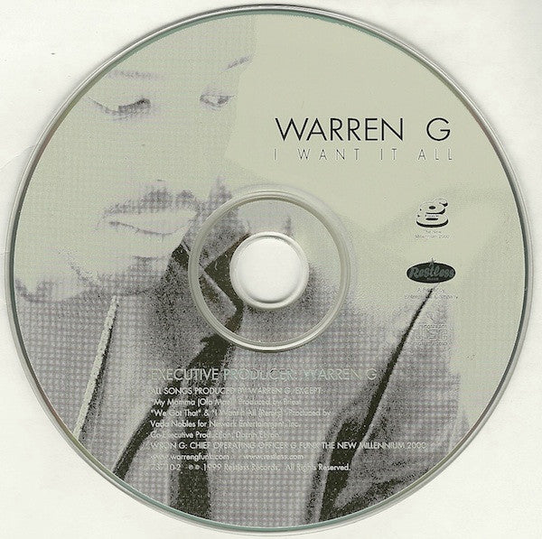 Warren G : I Want It All (CD, Album, RP)