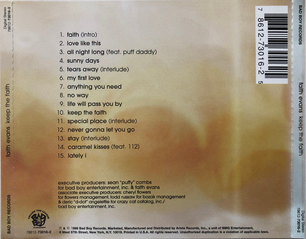 Faith Evans : Keep The Faith (CD, Album)