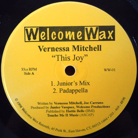 Vernessa Mitchell : This Joy (12")