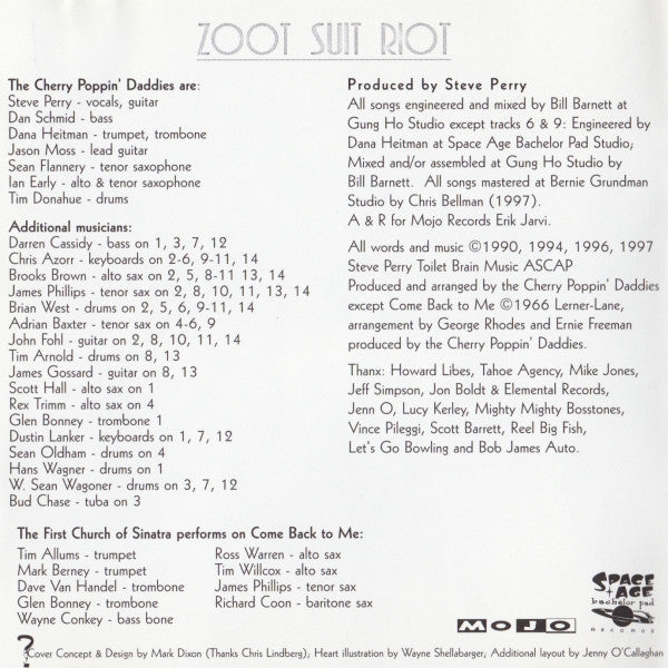 Cherry Poppin' Daddies : Zoot Suit Riot: The Swingin' Hits Of The Cherry Poppin' Daddies (CD, Album, Comp, Club)