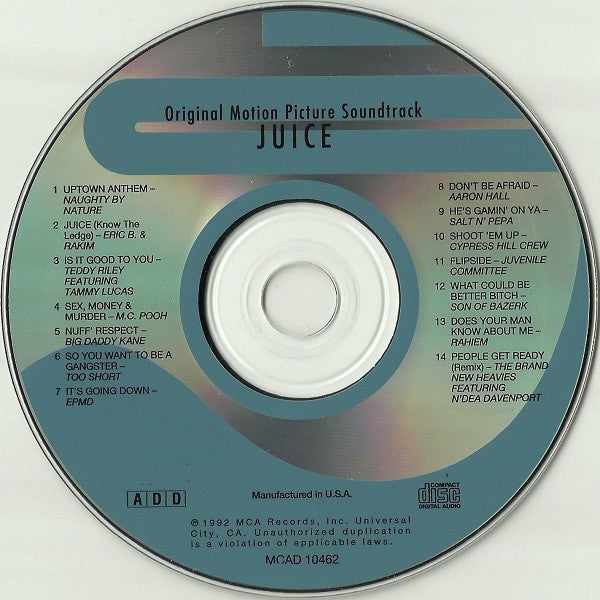 Various : Juice (Original Motion Picture Soundtrack) (CD, Comp)