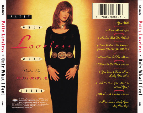 Patty Loveless : Only What I Feel (CD, Album)