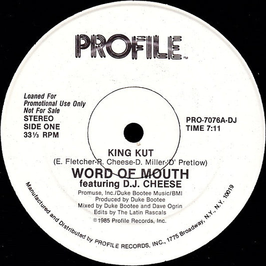 Word Of Mouth (2) Featuring DJ Cheese : King Kut (12", Single, Promo)