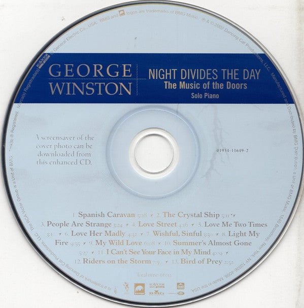 George Winston : Night Divides The Day • The Music Of The Doors (CD, Album, Enh)