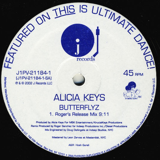 Alicia Keys : Butterflyz / Troubles (2x12", Promo)