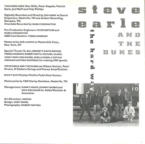 Steve Earle & The Dukes : The Hard Way (CD, Album)