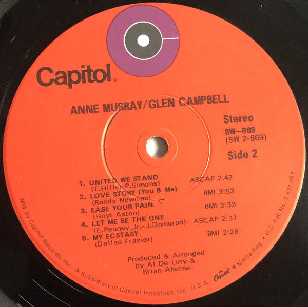 Anne Murray / Glen Campbell : Anne Murray / Glen Campbell (LP, Album, Win)