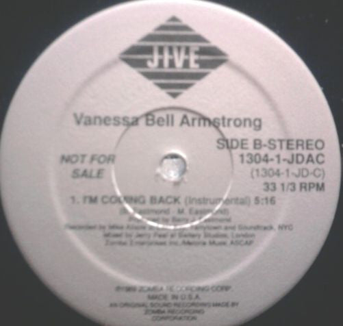 Vanessa Bell Armstrong : I'm Coming Back (12", Promo)