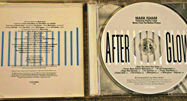 Mark Isham Featuring Charles Lloyd : Afterglow (Music From The Motion Picture) (CD, Album)
