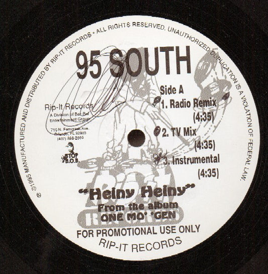 95 South : Heiny Heiny (12", Promo)