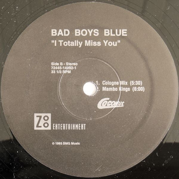 Bad Boys Blue : I Totally Miss You (12", Maxi)
