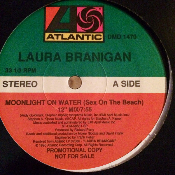 Laura Branigan : Moonlight On Water (12", Promo)