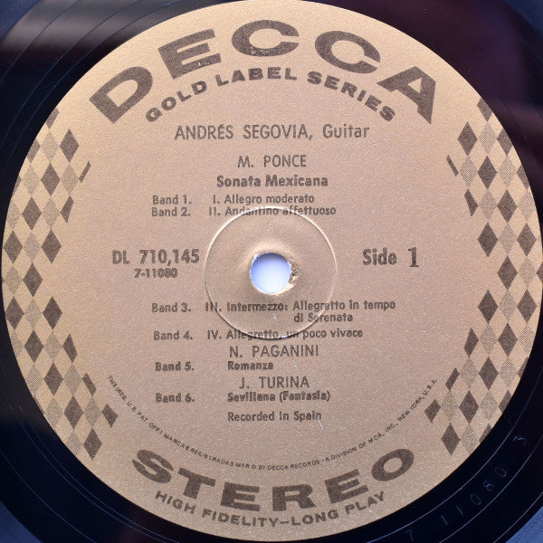 Andrés Segovia : Mexicana (LP, Album, Pin)