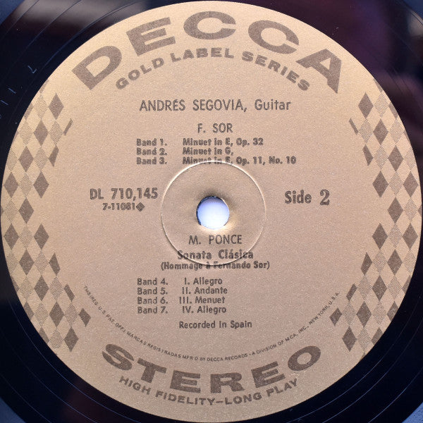 Andrés Segovia : Mexicana (LP, Album, Pin)