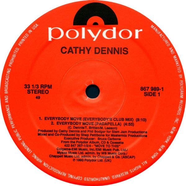 Cathy Dennis : Everybody Move (12")