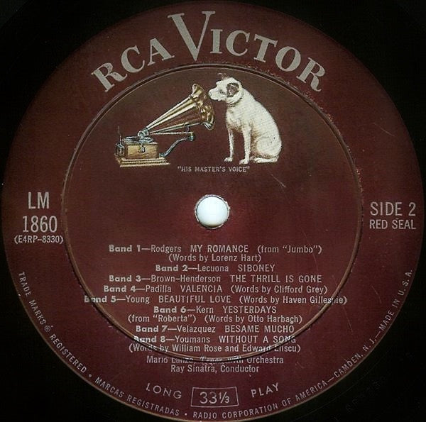 Mario Lanza : A Kiss And Other Love Songs (LP, Album)