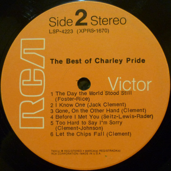 Charley Pride : The Best Of Charley Pride (LP, Comp, RE, Ind)